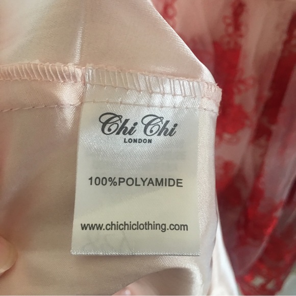 Chi Chi London Addy Red Embroidered Dress - Picture 11 of 13